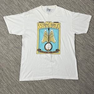 Vintage 90S Y2K Banjo Music Tshirt